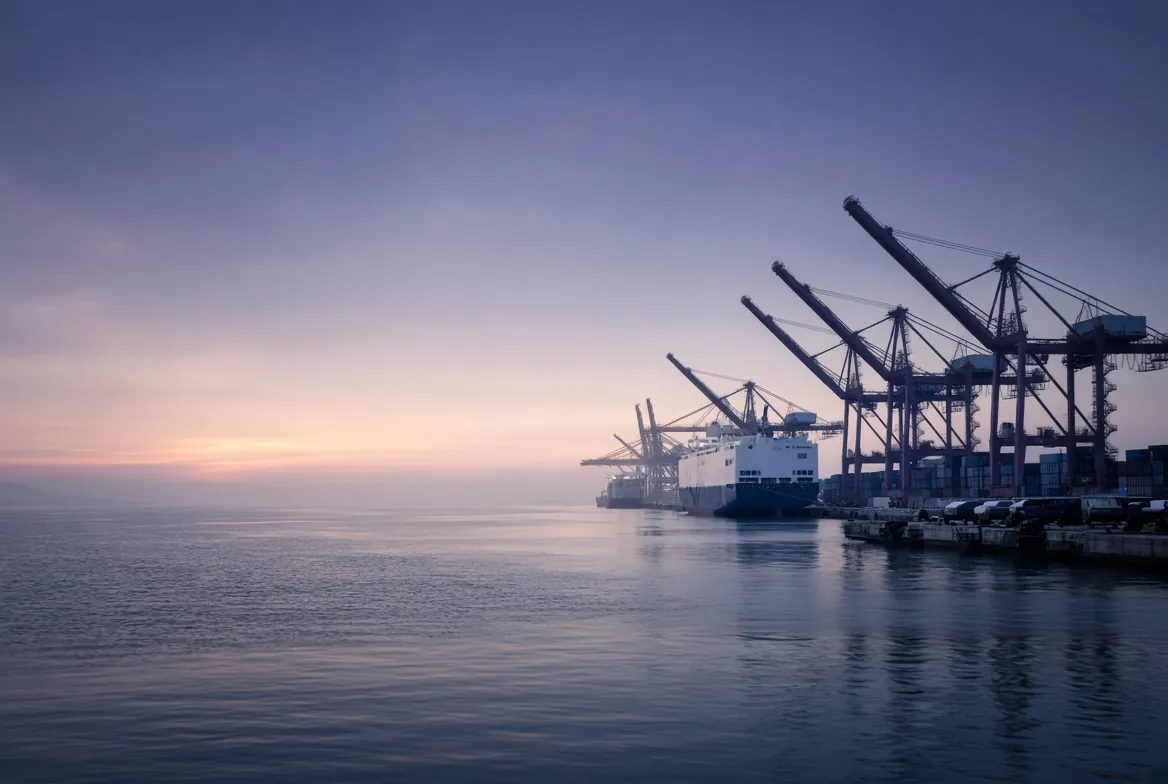 L'arrivée au port de destination au petit matin